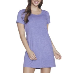 Skechers Women's Go Dri Swift Dress Purple Small: Moisture Wicking, Quick Drying Fabric, 2 Side Pockets, Mid Length, Perfect for Leisure Activities