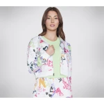 UNO Graffiti Women's Full Zip Hoodie White Large Size, Featuring Comfortable Fit and Classic Design, Ideal for Everyday Wear and Casual Outings. 100% Cotton Blend. - Skechers