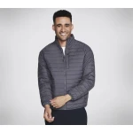 Skechers Go Shield Altitude Reversible Jacket Black Small Lightweight Puffer - Skechers