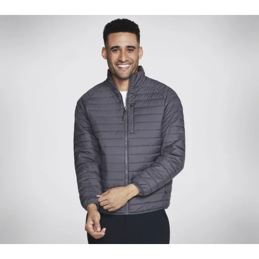 Skechers Go Shield Altitude Reversible Jacket Black Small Lightweight Puffer - Skechers - Image 2