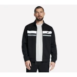 جاكيت تراك سكيتشرز للرجال أسود مقاس XL: 4 اتجاهات مطاطية، نسيج SKECH-KNITS، تفاصيل مضلعة، تصميم رياضي - سكيتشرز