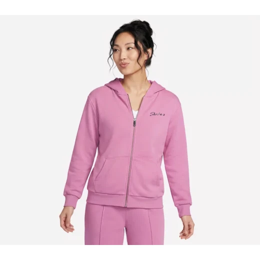 Skechers Women's SKECH SWEATS Signature Full Zip Hoodie XL Rose French Terry Fleece Sweatshirt 2 Panel Hood Ribbed Cuffs and Hem Kangaroo Pockets Comfortable Activewear Skechers Women's SKECH SWEATS Signature Full Zip Hoodie XL Rose French Terry Fleece Sweatshirt 2 Panel Hood Ribbed Cuffs and Hem Kangaroo Pockets Comfortable Activewear