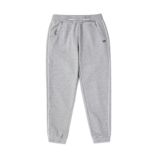 Skechers Kids' Grey Cotton Blend Pants with Design Details, Featuring 54% Cotton and 46% Polyester Material, Available in Size M, Stylish and Comfortable for Everyday Wear
