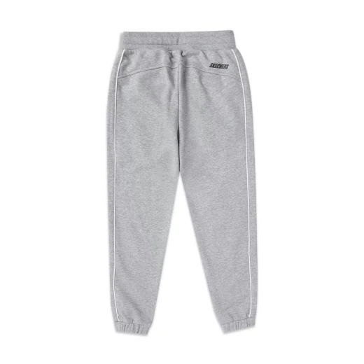 Skechers Kids' Grey Cotton Blend Pants with Design Details, Featuring 54% Cotton and 46% Polyester Material, Available in Size M, Stylish and Comfortable for Everyday Wear - Skechers - Image 3