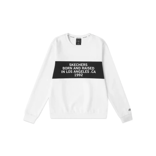 Skechers Women's Pullover Sweater White XS Made from a Blend of 65% Cotton and 35% Polyester Perfect for Everyday Comfort and Style Skechers Women's Pullover Sweater White XS Made from a Blend of 65% Cotton and 35% Polyester Perfect for Everyday Comfort and Style