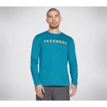 تي شيرت سكيتشرز دلتا بأكمام طويلة رجالي أزرق مقاس XL قميص جيرسي SKECH-SWEATS - سكيتشرز