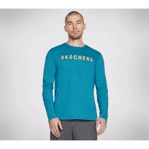 تي شيرت سكيتشرز دلتا بأكمام طويلة رجالي أزرق مقاس XL قميص جيرسي SKECH-SWEATS - سكيتشرز - Image 2