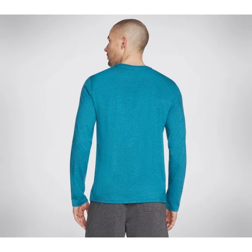 تي شيرت سكيتشرز دلتا بأكمام طويلة رجالي أزرق مقاس XL قميص جيرسي SKECH-SWEATS - سكيتشرز - Image 3