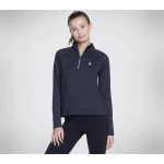 Skechers Women's Skech-Knits Ultra Go 1/4 Zip Black L - Athletic Pullover - Skechers
