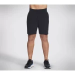 شورت Skechers للرجال Movement 7 II أسود رياضي مقاس S بنسيج SKECHWEAVE طارد للرطوبة خفيف الوزن مريح للارتداء النشط - سكيتشرز