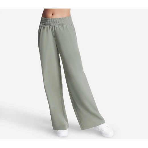 Skechers Women's Slip-Ins GO WALK Straight Leg Pant in Olive Green with SKECHWEAVE Fabric, Adjustable Elastic Waistband, and Wide Hem - Available in Size M - Skechers - Image 3