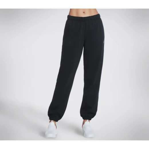 Skechers Skech-Sweats Classic Jogger Women's Black M Fleece Pants - Skechers - Image 2