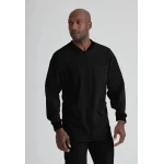 Men's Structure Cuffed Warmup Jacket Black XS: Relaxed Fit, Wrinkle Resistant, Layering Piece for All Day Comfort and Style - Skechers
