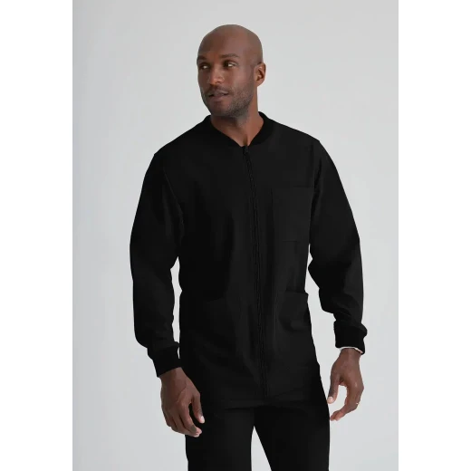 Men's Structure Cuffed Warmup Jacket Black XS: Relaxed Fit, Wrinkle Resistant, Layering Piece for All Day Comfort and Style - Skechers - Image 4