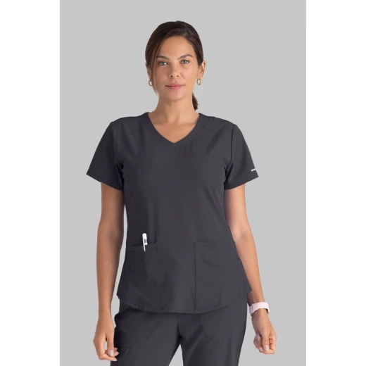 Skechers Breeze V Neck Scrub Top Charcoal XL Comfortable Medical Uniform Skechers Breeze V Neck Scrub Top Charcoal XL Comfortable Medical Uniform