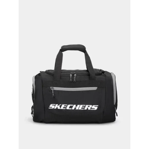 Skechers Small Weekender Duffel Bag Black, Stylish and Compact Gym Bag with 2 External Pockets, Ideal for Travel and Everyday Use, SKU: SKCH8476-BLK - Skechers - Image 2