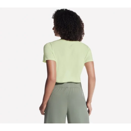 Skechers Go Dri Pima V Neck Tee Lime Green Women's Clothing Medium - Skechers - Image 3
