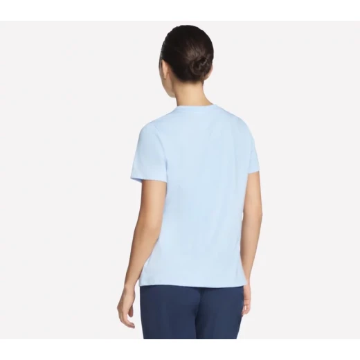 Skechers Women's Gradient Short Sleeve Tee Blue S SKECH JERSEY Fabric - Skechers - Image 3