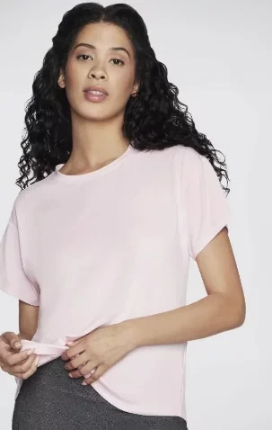 تي شيرت تونيك سكيتشرز جو دراي سويفت نسائي وردي كبير ماص للرطوبة - سكيتشرز - Image 2