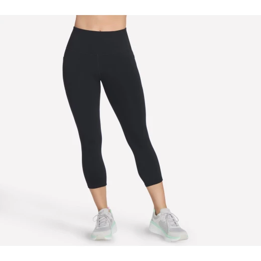 Skechers Go Walk Wear High Waisted Midcalf Legging Black M Activewear