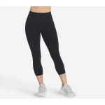 Skechers Go Walk Wear High Waisted Midcalf Legging for Women Black Size L Athletic Comfort Featuring GO FLEX Fabric Chafe Free Seams and Exterior Pockets - Skechers