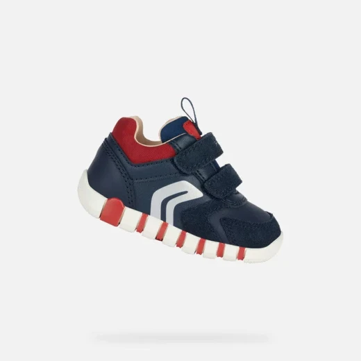 IUPIDOO Baby Sneakers Navy Blue Suede Leather 23 First Steps - Geox - Image 2