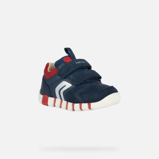 IUPIDOO Baby Sneakers Navy Blue Suede Leather 23 First Steps - Geox - Image 3