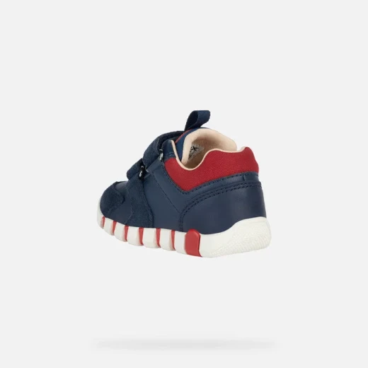 IUPIDOO Baby Sneakers Navy Blue Suede Leather 23 First Steps - Geox - Image 4
