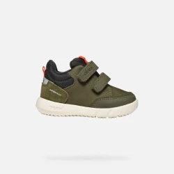 Geox Hyroo Baby Waterproof Leather Shoes Green Size 25 Featuring Breathable Sole Stylish Navy Finish Perfect for Comfort and Everyday Wear ITEMCODE B365EA.032FU.C3014