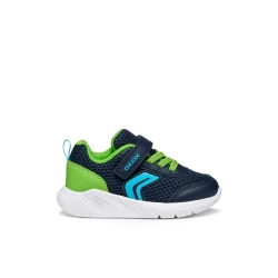 Geox Sprintye Baby Boys' Sneakers Navy Blue Mesh Breathable Low Cut Running Shoe Style 26 Comfortable Lightweight Modern Design Perfect for Active Little Feet B454UC 01454 C0749