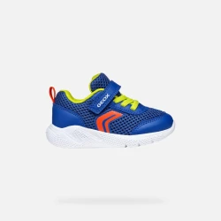 Geox Sprintye Baby Boys' Sneakers Royal Blue Mesh Breathable Low Cut Running Style Shoes Size 23 Comfortable Lightweight Design for Active Little Feet
