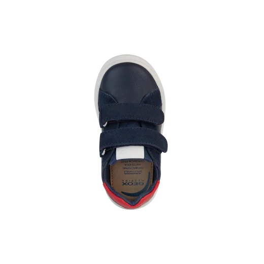 Nashik Baby Navy Blue Sneakers Lightweight Breathable Low Cut Casual Style Shoes for Babies Featuring Nappa and Suede Construction With Double Riptape Closure, Size 23 - Geox - Image 4