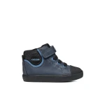 Geox Gisli Baby Navy Sneakers for Baby Boys 23 Breathable Comfort Retro Style Mid Cut Nylon and Waxed Leather Effect Material Fast Delivery Easy Exchange - Gisli baby