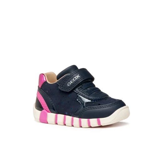 IUPIDOO Baby First Steps Sneakers Navy 25, Suede-Like Material - Geox - Image 3