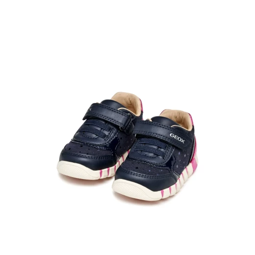 IUPIDOO Baby First Steps Sneakers Navy 25, Suede-Like Material - Geox - Image 7