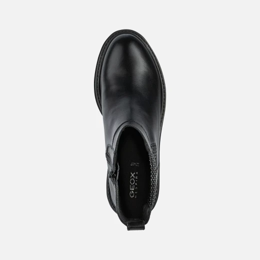 Geox Iridea Women's Ankle Boots Black Leather Chelsea Style 37 Comfortable Urban Footwear Easy On/Off Design Fast Delivery and Exchange - Geox - Image 5