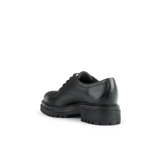 Geox Iridea Woman Black Leather Loafers Breathable Waterproof Sole Size 36 - Geox - Image 4