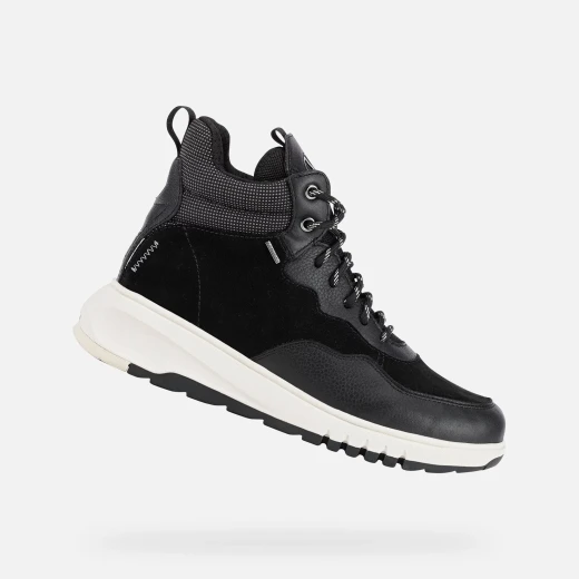 Geox Aerantis 4x4 ABX Women's Ankle Boots Black Suede Tumbled Leather Waterproof Breathable Stylish Comfortable 37, Suitable for Casual and Off Duty Outfits, Fast Delivery - Geox - Image 2