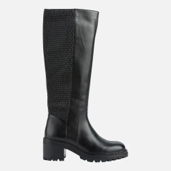 Geox Damiana Women's Ankle Boot Black Leather Breathable Design Stylish Comfort Heel 36 Ideal For Business Or Casual Outfits Fast Delivery Easy Exchange