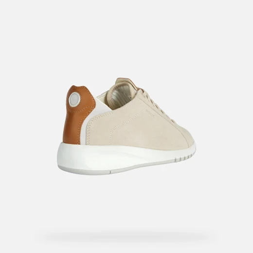 Geox Aerantis Woman Sneakers Off White Suede and Nappa Leather 36 - Geox - Image 4