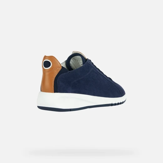 Geox Aerantis Woman Navy Blue Suede & Nappa Leather Sneakers Ultra Breathable Comfort Modern Active Style Size 41 Fast Delivery & Easy Exchange - Geox - Image 4