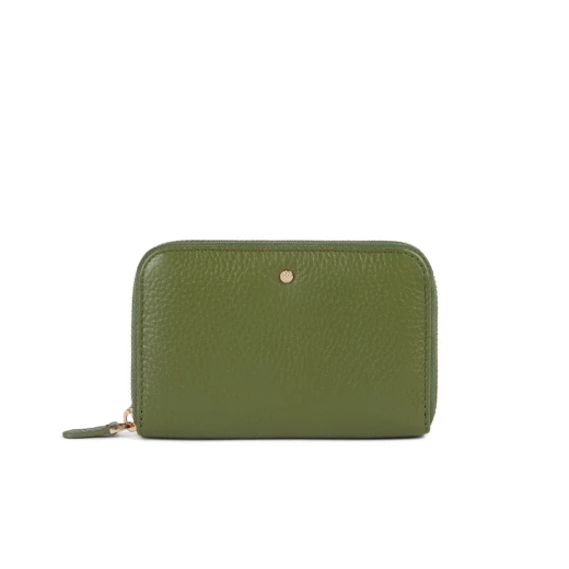 Only Sage Women's Leather Wallet with Zip Closure, Medium Size, Tumbled Leather, 15cm x 9.5cm x 2.5cm, Spacious Design for Cards, Banknotes, Coins, and ID - Geox - Image 2