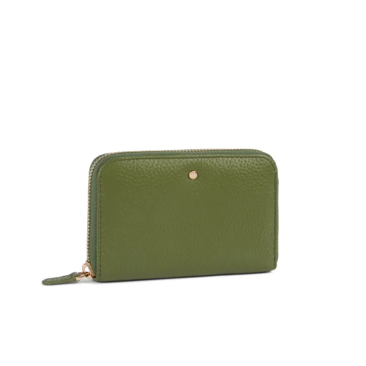 Only Sage Women's Leather Wallet with Zip Closure, Medium Size, Tumbled Leather, 15cm x 9.5cm x 2.5cm, Spacious Design for Cards, Banknotes, Coins, and ID - Geox - Image 4