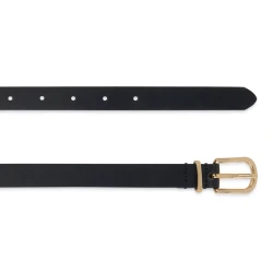 Geox Women's Navy Blue Nappa Leather Belt 2cm Wide, Size 85, Featuring a Classic Rounded Buckle, Perfect for Casual Outfits and Easy Matching. Crafted from Supple Leather.