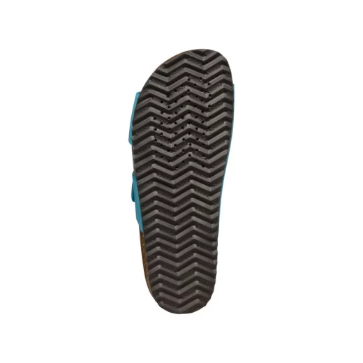 Brionia Woman's Anatomic Sandal in Blue, Size 37, with Adjustable Double Strap and Open Back Design, Crafted from Supple Nubuck Leather for Summer Wear - Geox - Image 4