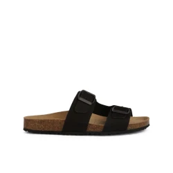 Brionia Woman's Nubuck Anatomic Sandals with Adjustable Arch Straps in Black, Perfect for Summer Laid Back Styles, Size 36