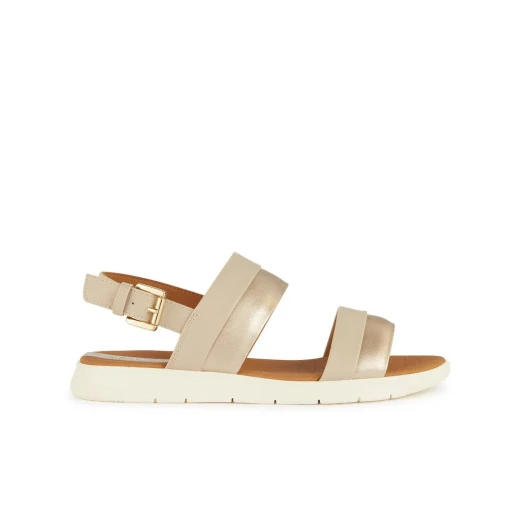صنادل جيوكس داندرة نسائية بيج مقاس 39: أحذية خفيفة الوزن ومسامية للمدينة، مع تأثير جلد اللؤلؤ، توفر الراحة والتسليم السريع، مع إمكانية التبادل السهل - جيوكس - Image 2