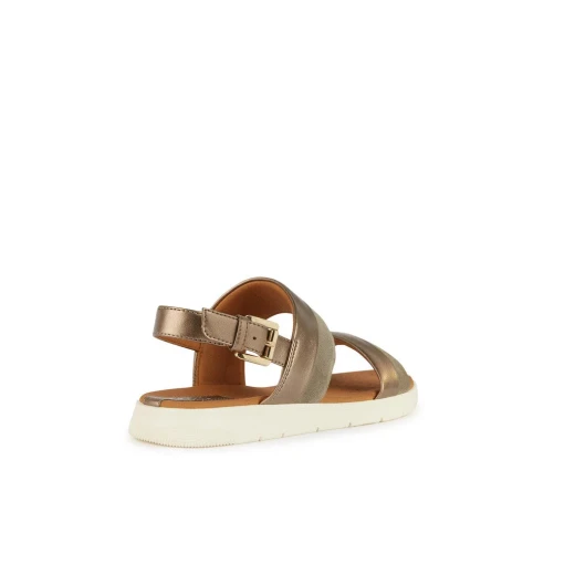Geox Dandra Women's Sandals Dark Beige Size 41 Featuring Leather Effect and Suede Construction Comfortable Flexible Cushioning Perfect for Casual Wear - Geox - Image 5