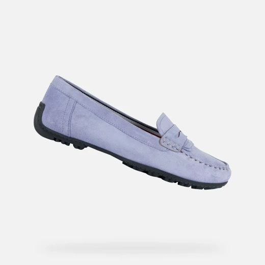Geox Kosmopolis + Grip Women's Loafers Light Blue Suede 36 Non Slip