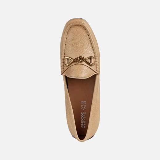 Geox Kosmopolis+Grip Women's Desert Loafers Tumbled Leather Non Slip Breathable Design Featuring Metal Detail Size 38 For Everyday Urban Style And Comfort - Geox - Image 5